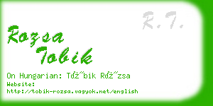 rozsa tobik business card